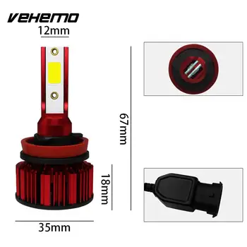 

Vehemo H8/H9/H11 LED Headlight Front Lamp Car Accessories LED Fog Light High Power Universal Light Bulbs