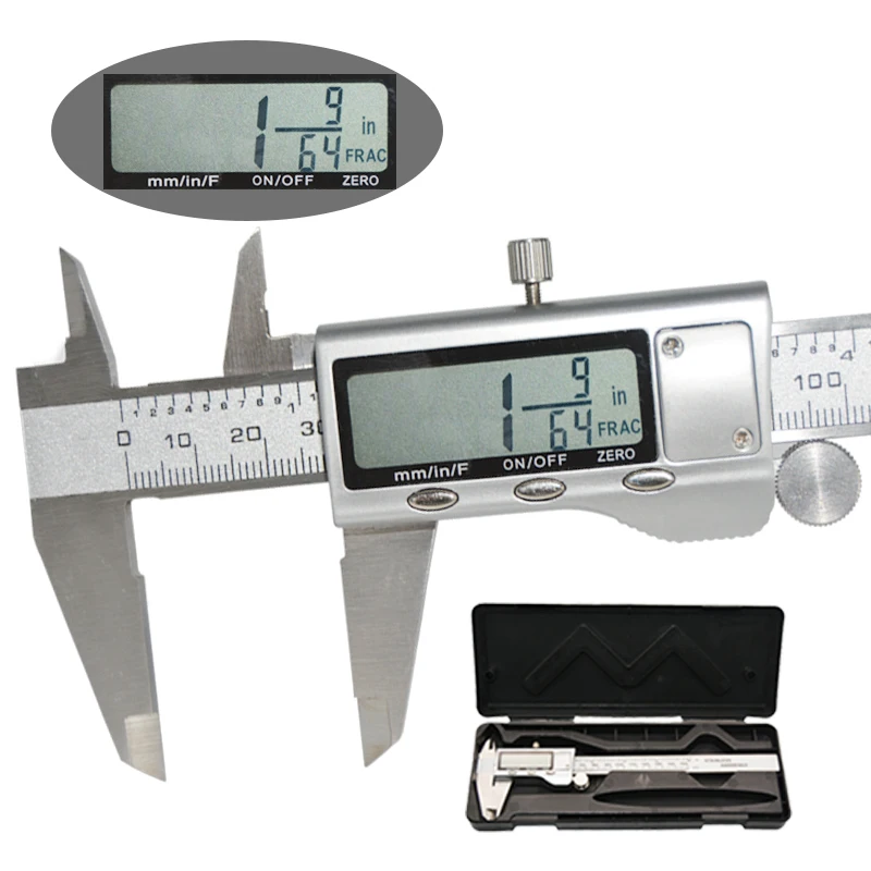 Металл 6 дюймов ЖК-дисплей 150 мм металлический электронный цифровой штангенциркуль с нониусом, микрометр измерительный инструмент
