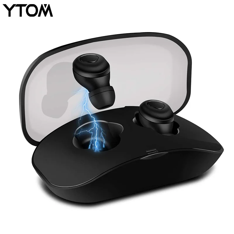

YTOM TWS Mini True Wireless Headphones Bluetooth V4.2+EDR Headset Earphone for sport iphone 9 x xs xiaomi Android phone VS I9S