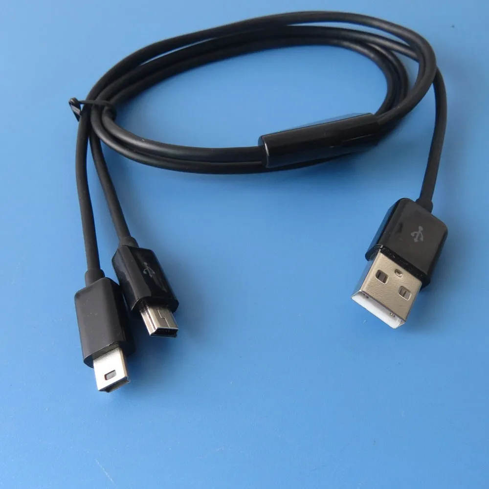 2 шт. 1 м 3ft двойной слот для Mini USB разветвитель кабеля Мощность устройств