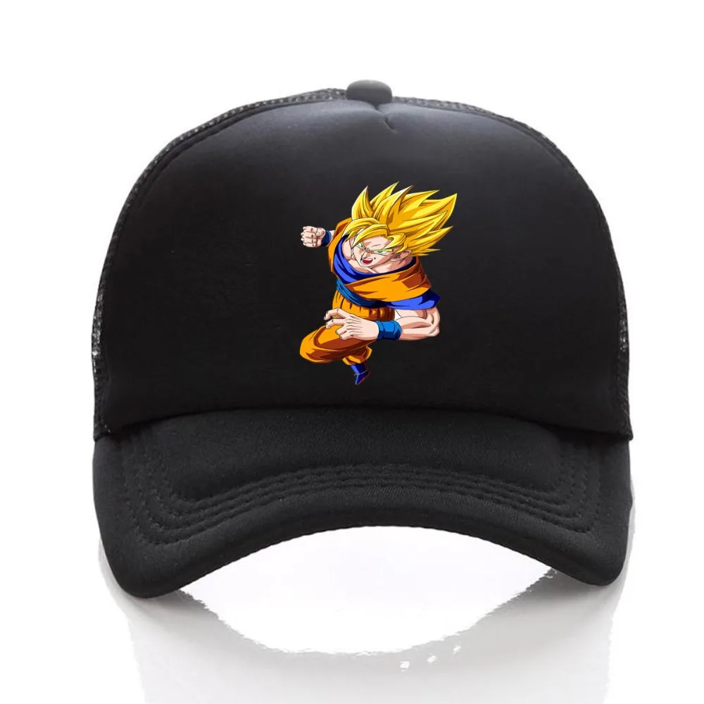 Японии аниме Dragon Ball Z шляпа Для мужчин Для женщин черный Snapback отрегулировать бейсбольную кепку аниме сын Goku Косплей девочки-мальчики мультфильм шляпа