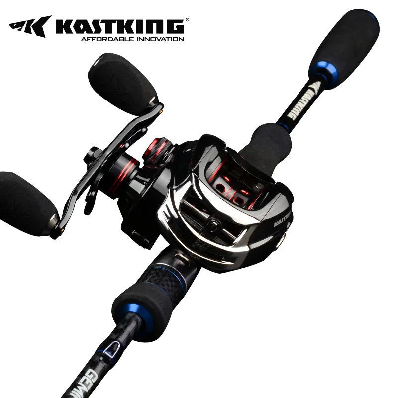 KastKing رويال أسطورة Baitcasting الصيد بكرة أو روفر المياه المالحة بكرة + كاديت الصب قصبة الصيد أو Geminus قضيب كومبو