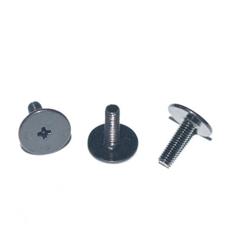 

50Pcs M1.4 Big Falt Thin Countersunk head Cross Phillips Screws Foot pad notebook Screw bolt Black zinc Length 2mm-5mm