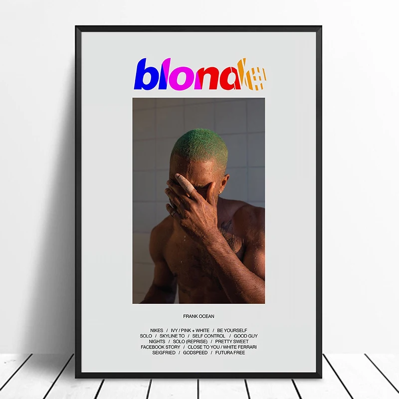 Рисунок Frank Ocean-блондинка альбом поп музыка крышка плакат музыкальной звезды настенный принт Art для Гостиная Home Decor