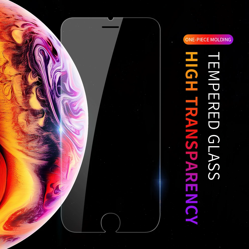 

Screen Protector 2.5D Tempered Glass For iPhone 6 6S 7 8 XS XR XS MAX Toughened Glass For iPhone 7 6 6S Flim Glass+clean kits