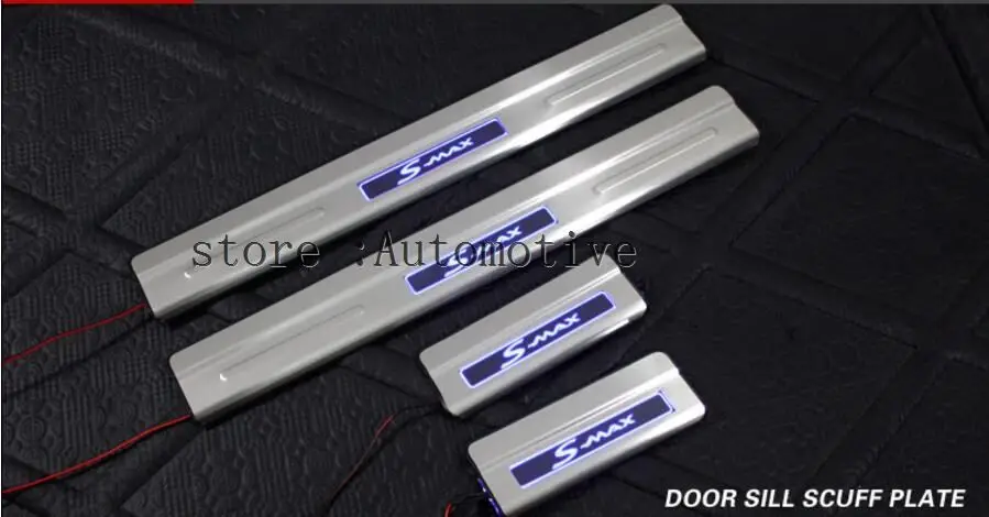 

Car Styling for Ford S-MAX accessories S MAX led auto door sill protector illuminated door sills scuff plates thresholds