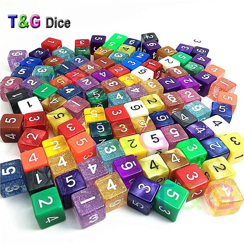 T & G разные боковые 10 шт./партия случайный цвет стиль D4 D6 D8 D10 D00 D12 D20 для игры в кости