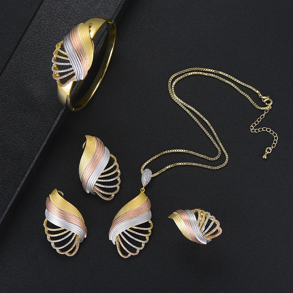 

GODKI Luxury DUBAI Cubic Zirconia Earring Necklace Set Nigerian Birdal Jewelry Sets For Women African Beads Jewelry Sets