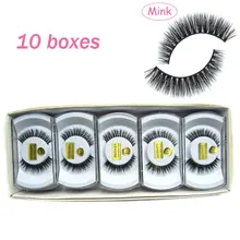 10 пар оптом натуральная норка натуральный крест Мягкие Накладные ресницы накладные ресницы Макияж инструмент
