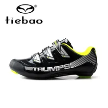 Tiebao New Design Men Road Bike Bicycle Shoes Anti-slip Breathable Cycling Shoes Hook&Loop Self-locking Shoes Zapatos bicicleta