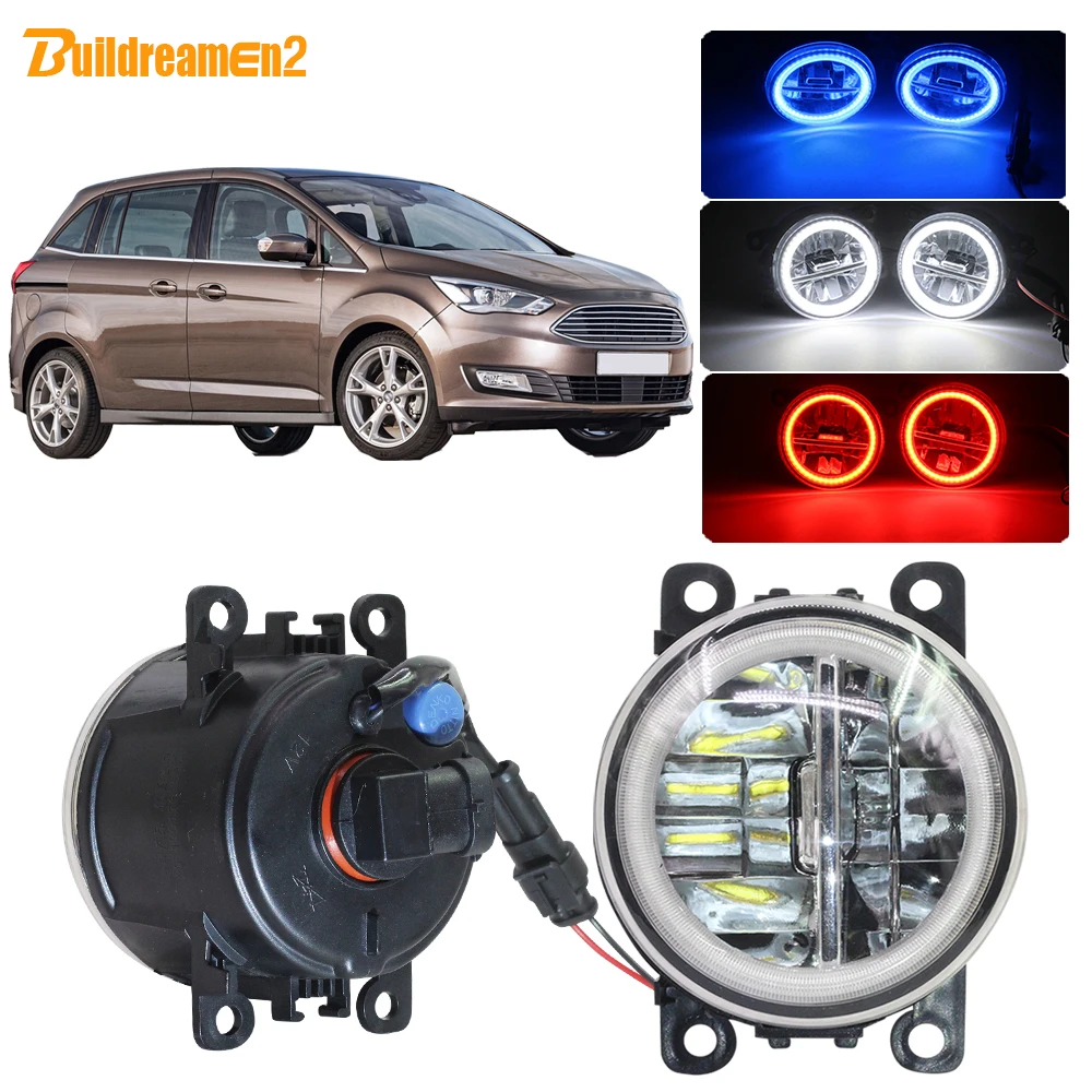 

Buildreamen2 Car H11 Fog Light 4000LM LED Bulb Angel Eye DRL 12V Styling For Ford Grand C-Max MPV 2010 2011 2012 2013 2014 2015
