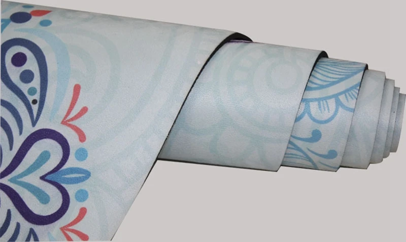 Утолщенный 5 мм коврик для йоги из натурального каучука, замшевая ткань, принт, высокая температура, нескользящая резина, высокое качество, с красивым рисунком