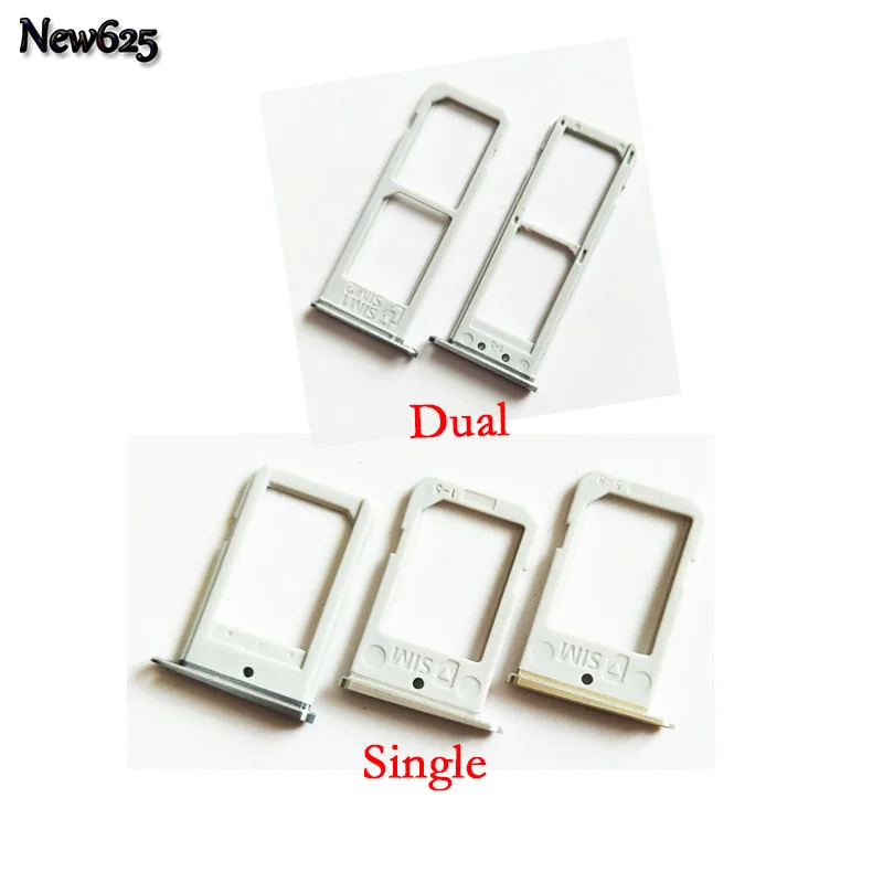 

New Original Single /Dual SIM Card Tray Holder For Samsung Galaxy S6 Edge G9250 G925F G9208 G920F Replacement Parts