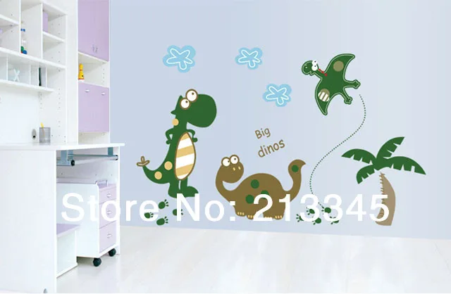 [Fundecoration] Новые большие наклейки на стены динозавра для детской комнаты
