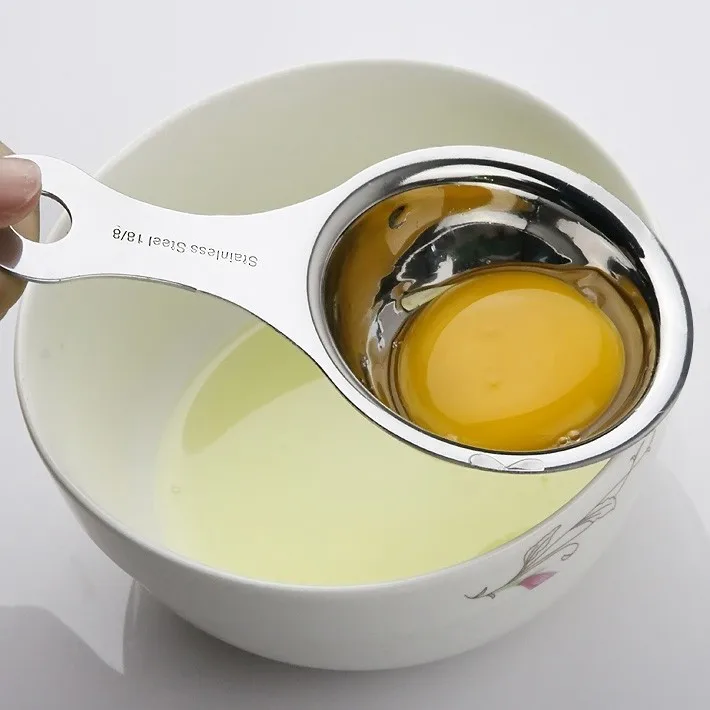 1 шт. яичный желток делитель Нержавеющая сталь Ножи для яиц желтка желток сепаратор практические яйцо белый желток делитель Кухня Инструменты