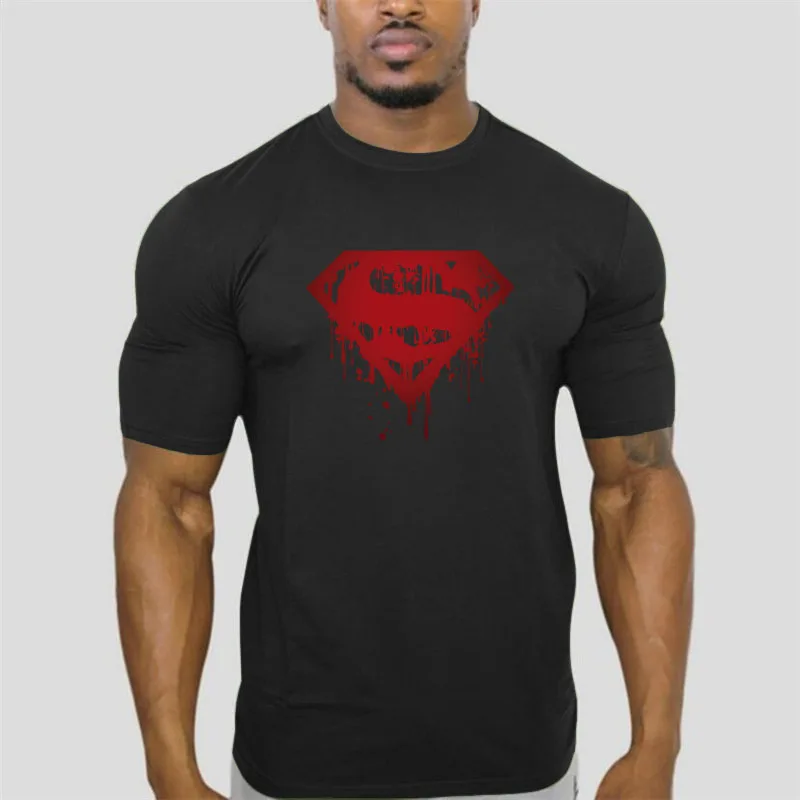

Muscleguys Mens Slim Fit T-shirts Bodybuilding Fitness T Shirts 100% Cotton Mens Short Sleeve Tees Workout tshirt Muscle Tops