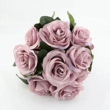 Inofin камея коричневый букет невесты, романтический свадебный красочный букет невесты, красный розовый синий и фиолетовый свадебный букет