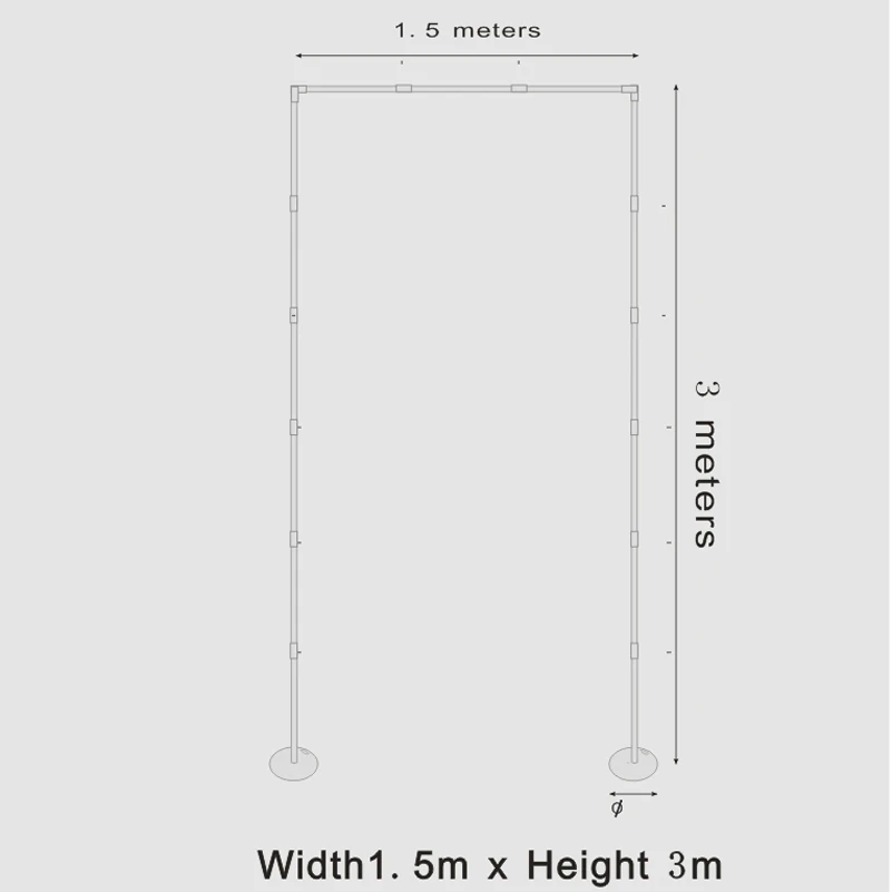 

Wedding decorations Bridal team height wise door arch frame 1.5m x 3m rectangular structure, Home & Garden party supplies