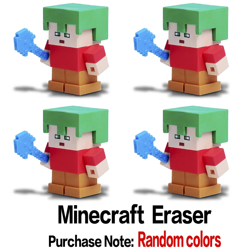 

4 in 1 Building Blocks My World Eraser Figures Compatible LegoINGlys Minecrafter Technic Educational For Toddlers Toys