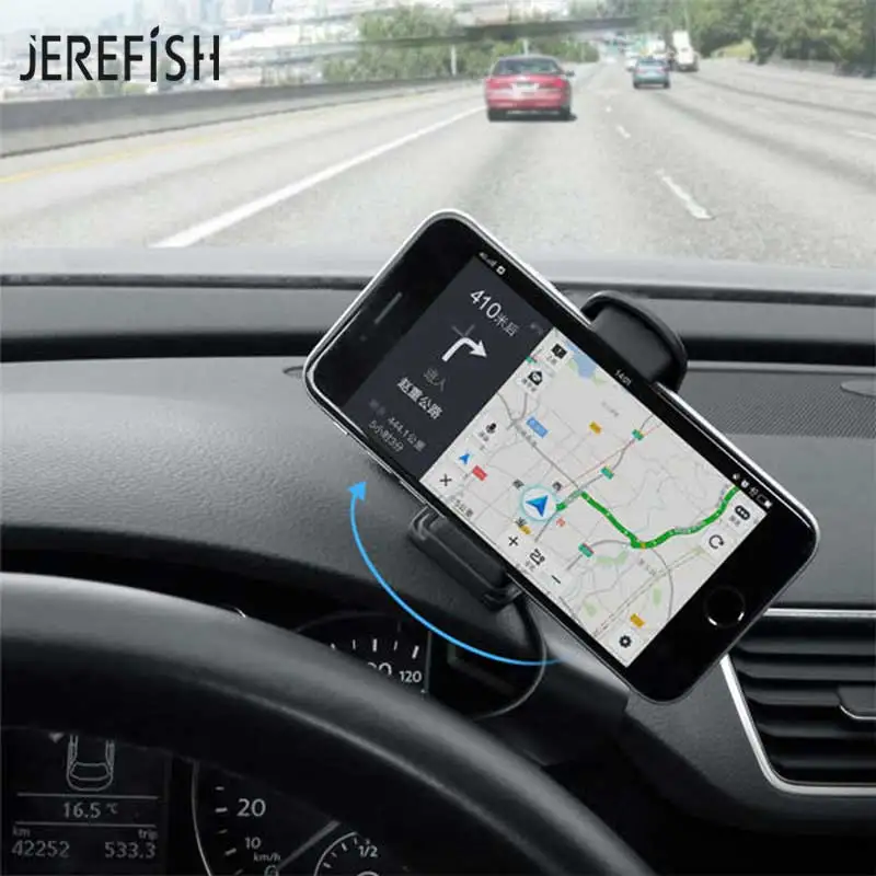 JEREFISH нескользящий Автомобильный держатель для телефона 360 градусов вращение приборная панель для автомобиля держатель для iPhone для Pad для samsung gps смартфона