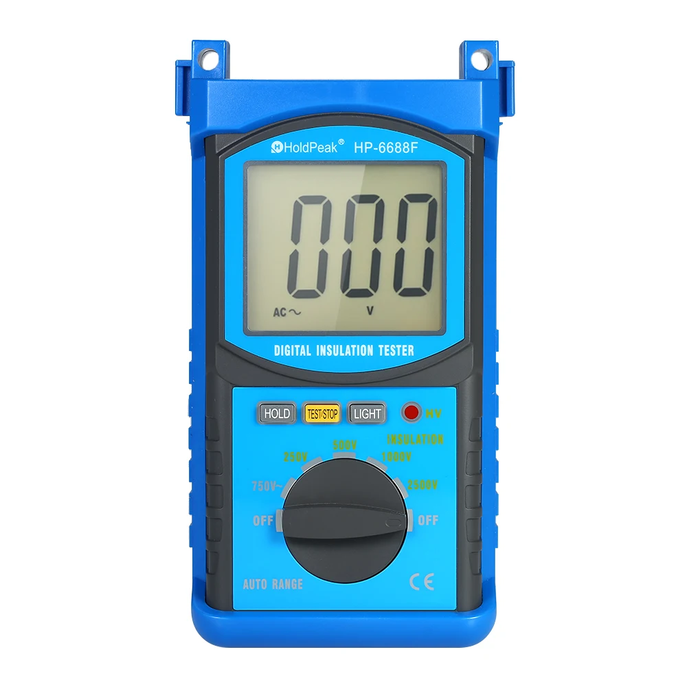 

HoldPeak LCD Digital Insulation Resistance Tester Megohm Meter Megger Megohmmeter DC250V/500V/1000V/2500V Voltmeter