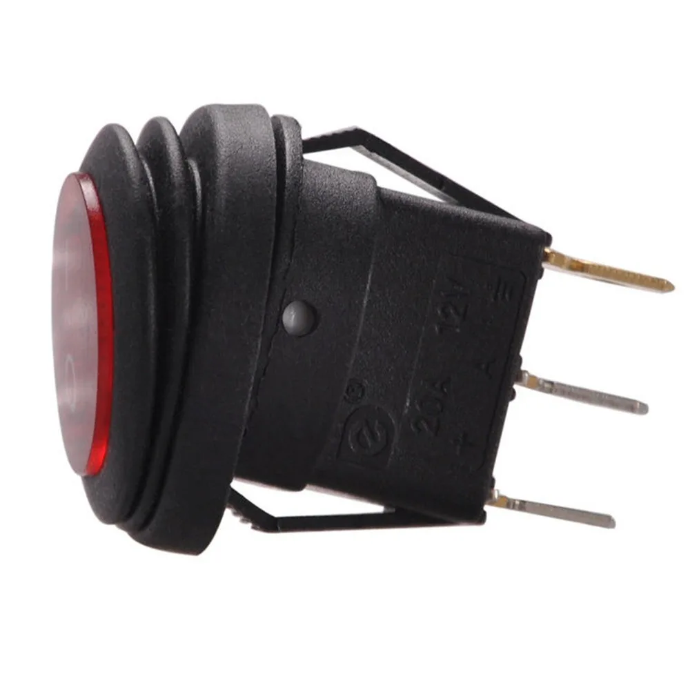 

1PCS LED Round 12V 3-Pin On/Off Rocker Switch Waterproof Auto Boat