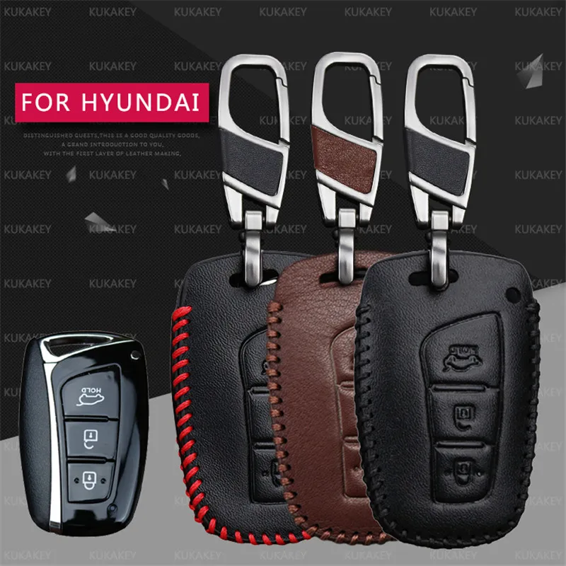 Для hyundai Santa Fe 2013 автомобильный Стайлинг авто ключ чехол из натуральной кожи пульт дистанционного ключа чехол для hyundai Grand Santa Fe Аксессуары