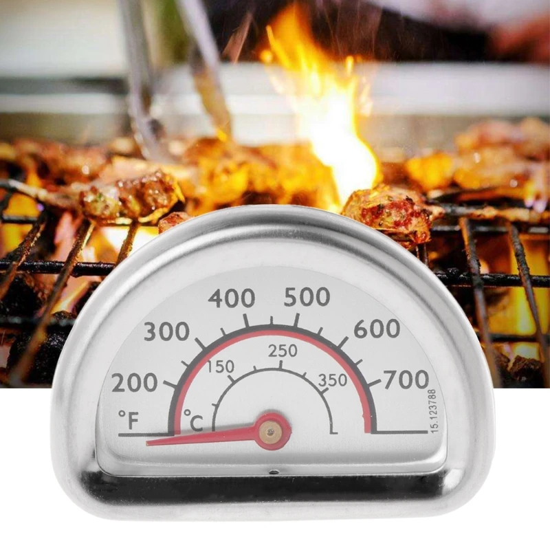 1PC Stainless Steel Bimetal Thermometer Heat Indicator Heating Gauge BBQ For Grillin