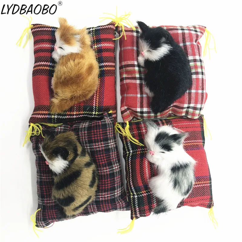 LYDBAOBO 1 шт. 10 см спящие кошки мягкая игрушка милая Имитация животных кукла плюшевая
