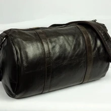 Мужская сумка через плечо из натуральной кожи, сумка-мессенджер, масляная восковая винтажная мужская сумка-барабан