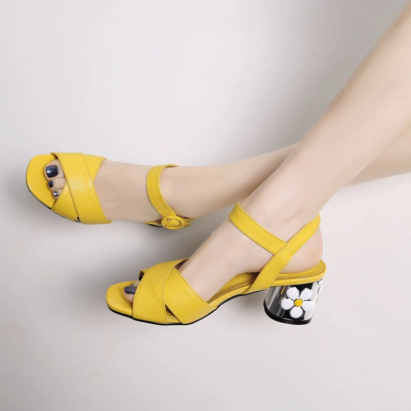 Г., Новое поступление, женские босоножки Туфли на квадратном каблуке с цветочным принтом Милые простые летние туфли женские вечерние туфли для выпускного