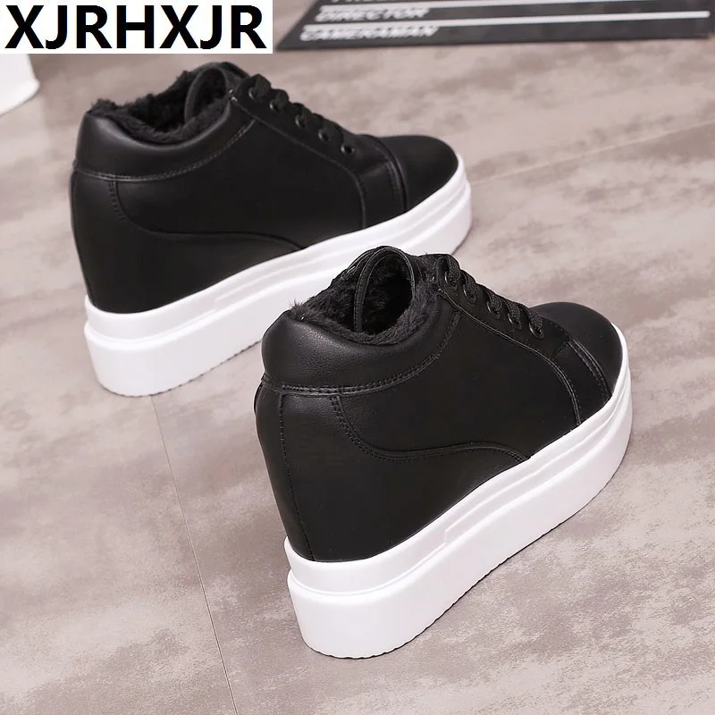 

Factory Casual 10CM Increas Plush Shoes Fashion Lace-up White Winter Platform Boot Zapatos De Mujer Sneaker Women Tenis Feminino