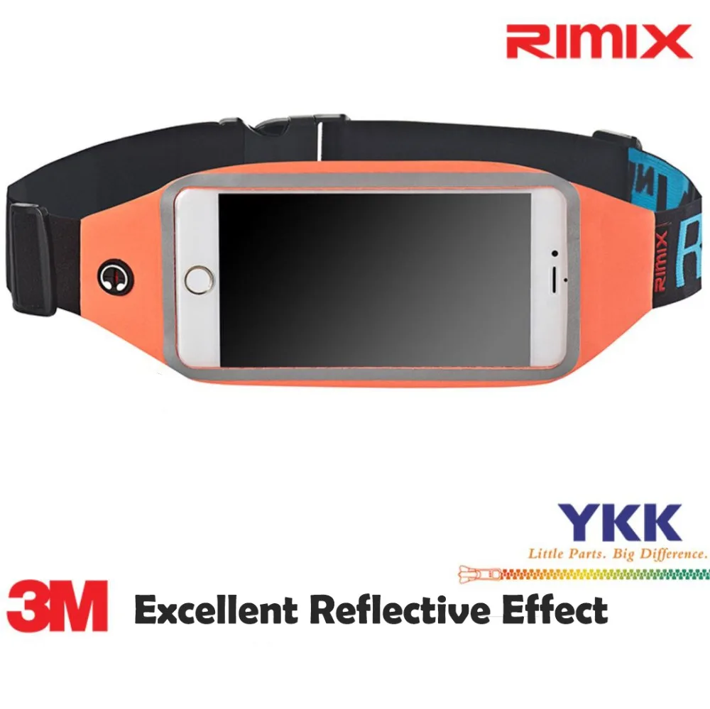 Ремешки для бега RIMIX унисекс, поясная сумка для телефона 6 дюймов, водонепроницаемая Спортивная поясная сумка для фитнеса, бега, марафона, тренажерного зала, фитнеса