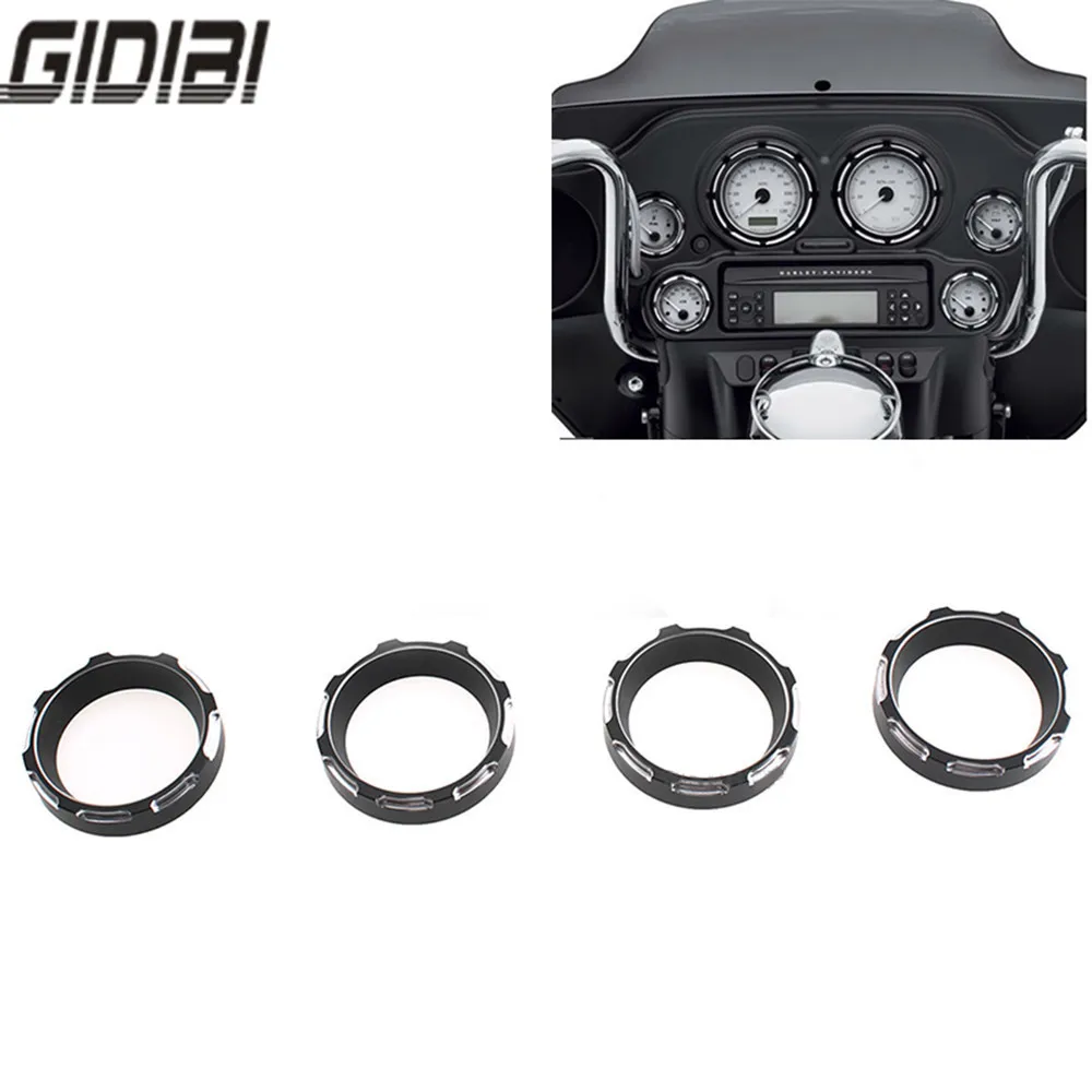 2 Pcs Motorcycle Instrument Cover Small Gauge Board Gauge Bezel Kit For