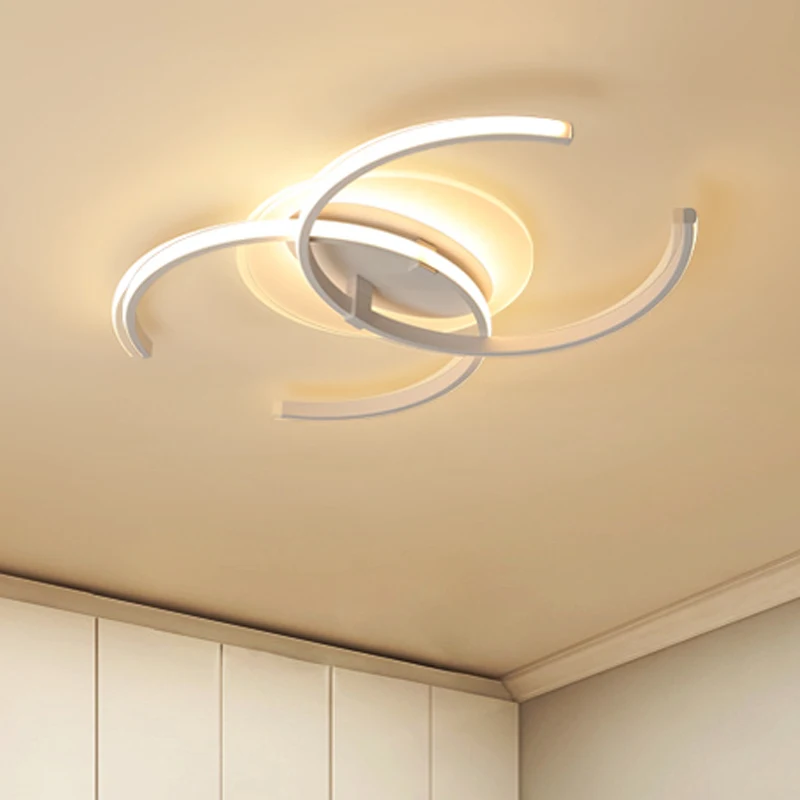 

Modern Chandelier lighting For Living Study Room Bedroom Aluminum Modern Wave Led Ceiling Chandelier lustre lights Chandeliers