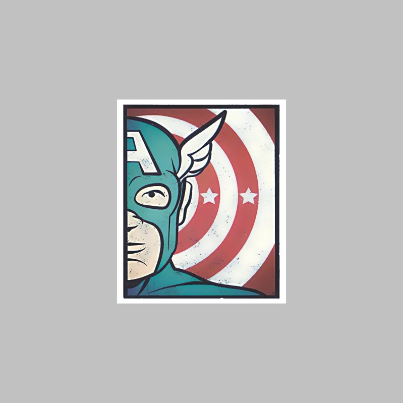 

Single 1pc Waterproof Graffiti Captain Cartoon Sticker For Laptop Trunk Skateboard Fridge Phone Decal Car-Styling Toy