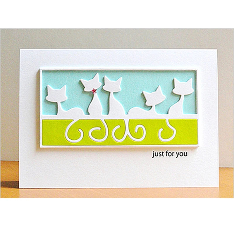 

Cute Cat Frame Metal Cutting Dies Stencils For DIY Scrapbooking Decorative Embossing Suit Paper Card Die Cutting Template 2018
