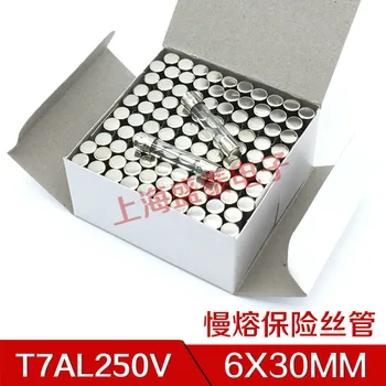 

T7AL250V Slow Melt Fuse Tube 6X30MM T7A250V Insurance Tube T7A 250V 1 Box 100 PCS