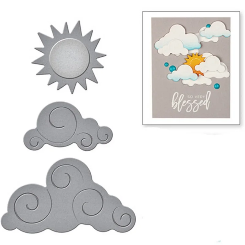 Ufurty Cloud Moon Sun новинка 2019 металлические резные штампы DIY для скрапбукинга Alubm