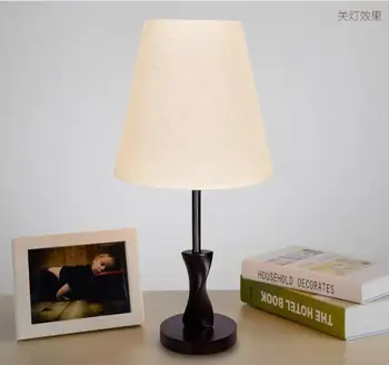 

Modern minimalist fashion wooden bedroom bedside table lamp bedside lamp warm living room lamps lighting cloth ZH