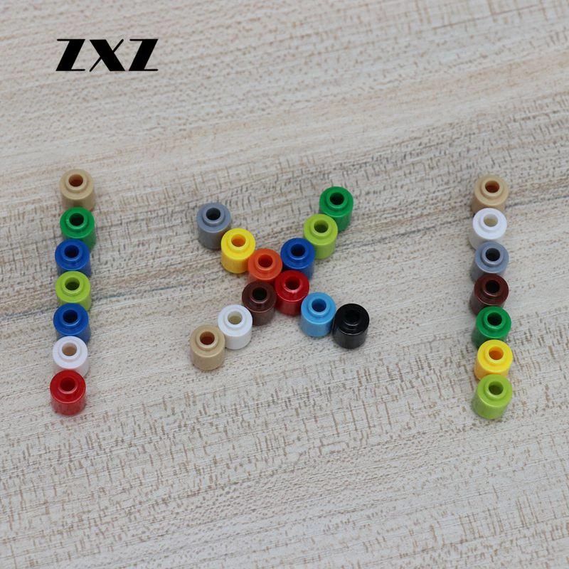 50 шт./лот круглые кирпичные блоки 1X1 DIY россыпью строительные РОБОТ глаз Запчасти