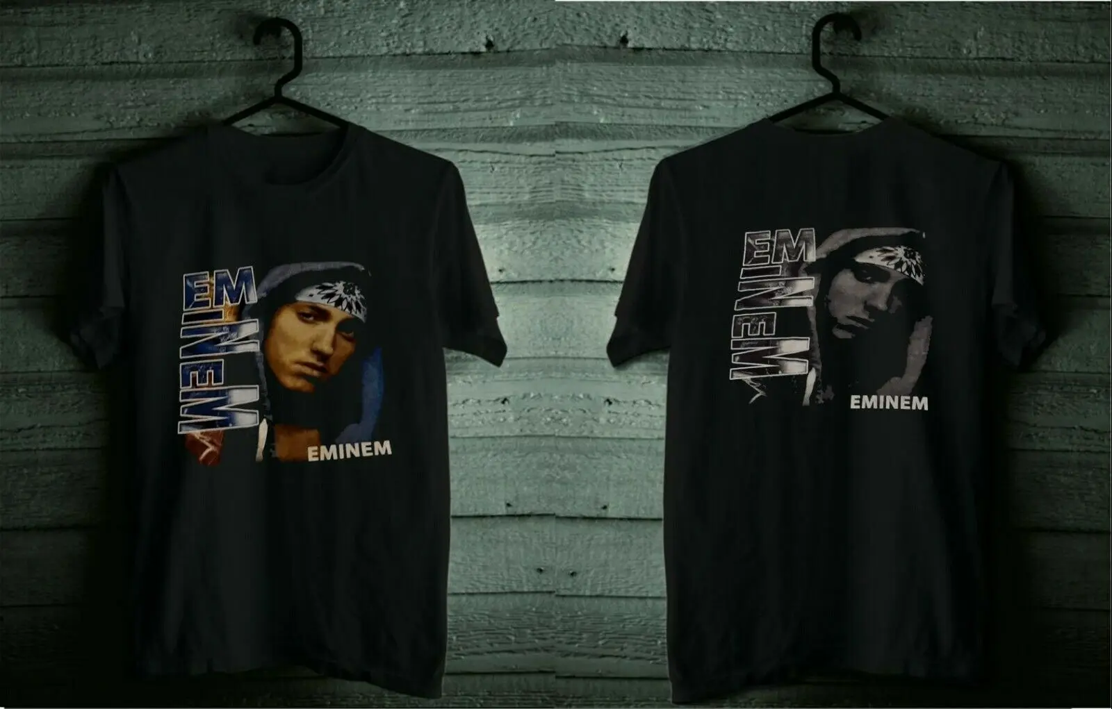 Винтажный рэп-тройник Eminem Bootleg двухсторонняя рэп-футболка Репринт лого футболка