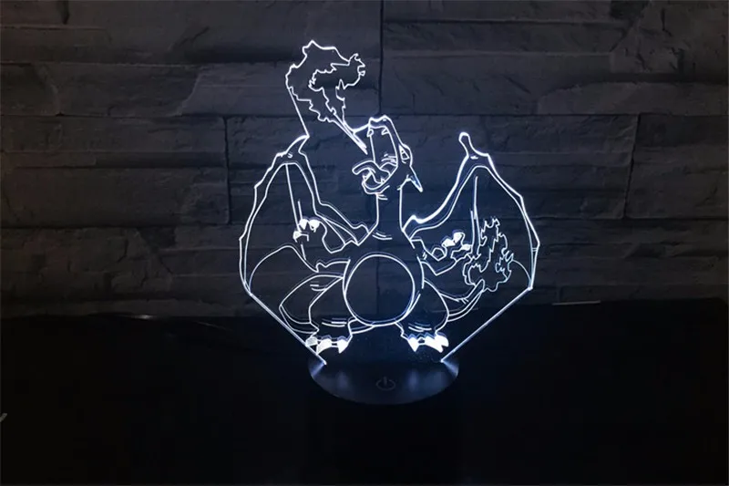 Kids Furniture Room Decor Charizard Optical Illusion 3d
