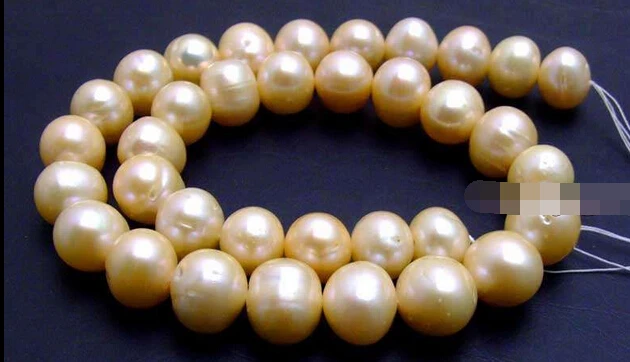 

free shipping Pink Natural Freshwater round Pearl Loose Bead 15"11- 12mm