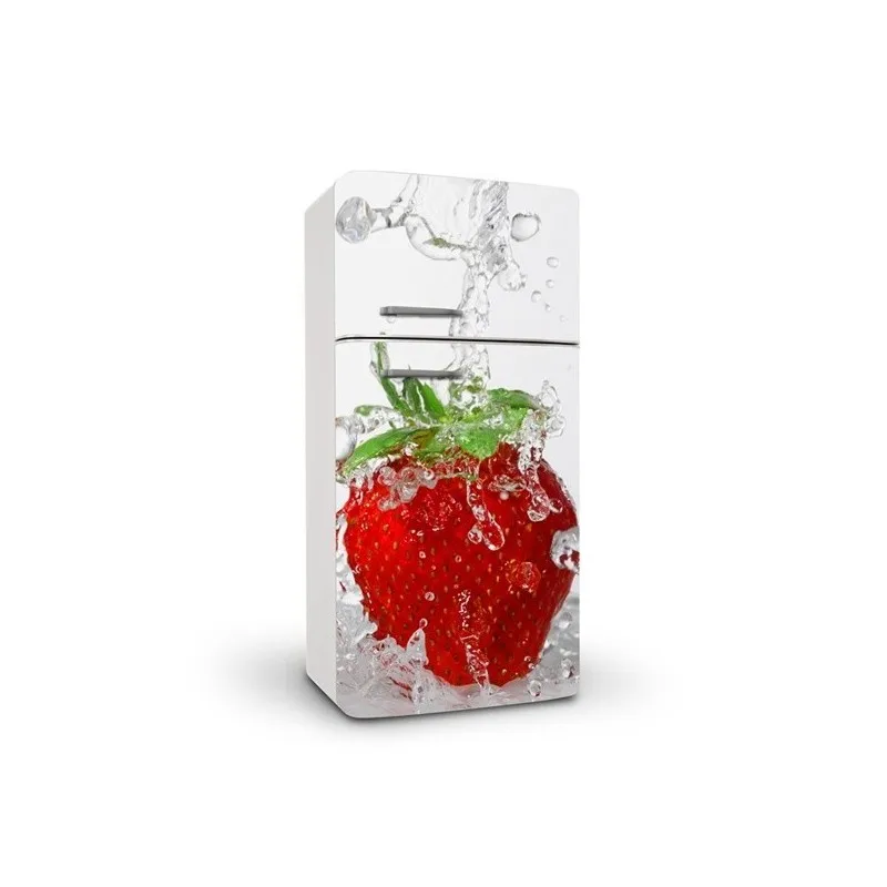 3D современная свежая клубника художественная самоклеящаяся наклейка на холодильник дверь холодильника обои-покрытие 60x150 см 60x180 см 100x180 см