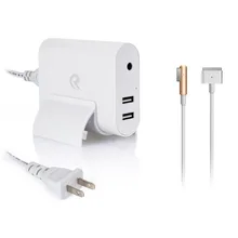 60W Magsafe/Magsafe 2 Power Adapter Charger Replacement with 2 USB Hub Ports For MacBook Pro 13″ 15″ 17″ A1278 A1181 A1184/Phone