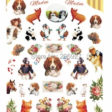 2 шт. HOT074 мультяшный дизайн ногтей переводка водные для ногтей Стикеры