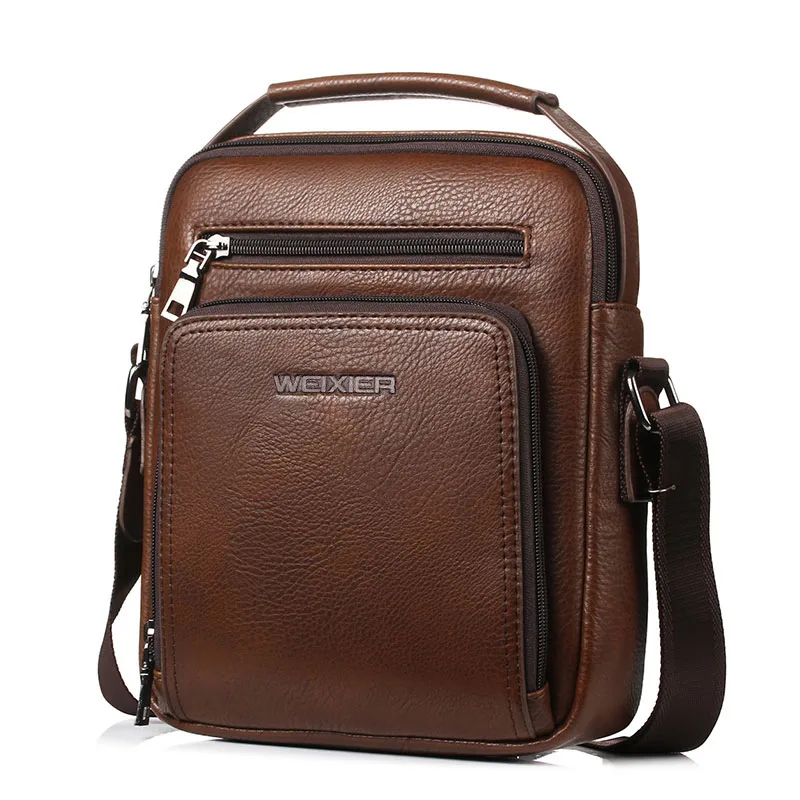 FEIDIKABOLO, высокое качество, мужские сумки на плечо из искусственной кожи, сумка-мессенджер, дизайнерская мужская сумка, повседневные мужские сумки через плечо для мужчин, сумки - Цвет: brown