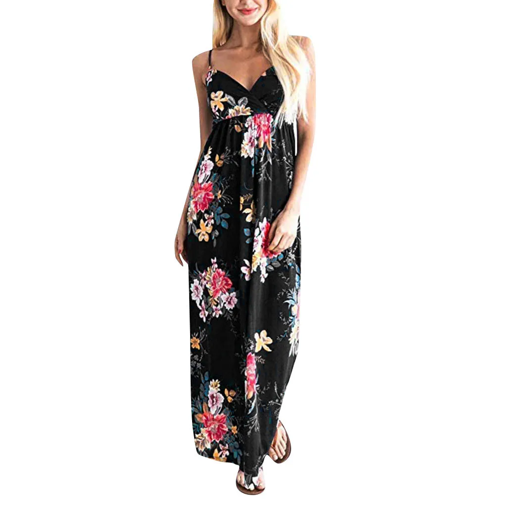 Женское пляжное Повседневное платье Boho летнее свободное в клетку с поясом на