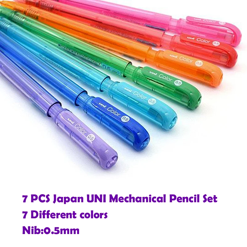

7 Colors Set Japan UNI Mechanical Pencil 0.5mm M5-102C Automatic pencil Drawing line Supplies